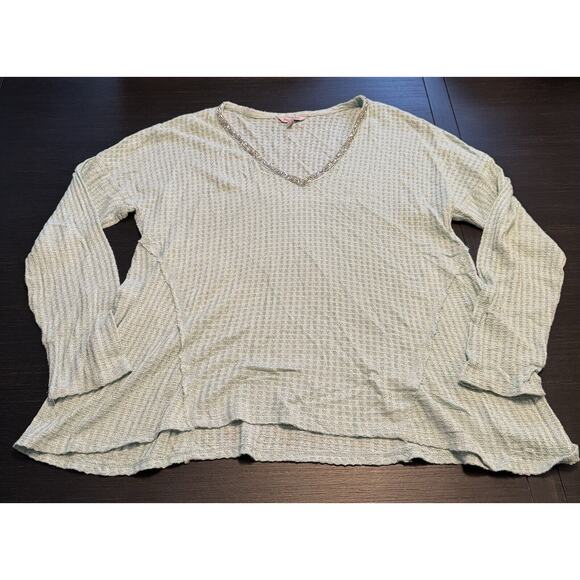 Juicy Couture Woman’s V Neck Sweater Size XL Light Green Pistachio, Fall, Cool - Picture 1 of 5